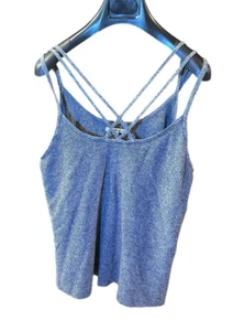 American Eagle Outfitters Women's Knit Tank Top Gray Size XL Criss Cross front - Picture 1 of 10