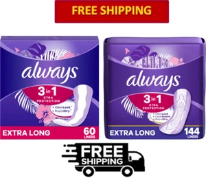 Always 3-in-1 Xtra Protection Daily Liners, Extra Long, Leakguard + Rapid Dry - Picture 1 of 9