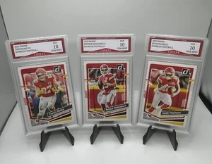 2023 Donruss Patrick Mahomes Travis Kelce Isiah Pacheco Chiefs 3 Card Team Set! - Picture 1 of 5