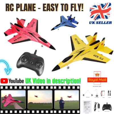 RC Airplane Toy RC Model Jet Fighter Remote Control Aircraft       UK POST - Image 1 of 4