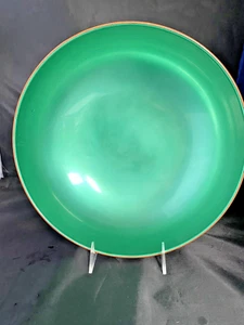 Mid Century smaragdgrüne Emaille auf Kupfer Schale 11 3/4 Zoll ED Dänemark - Bild 1 von 17