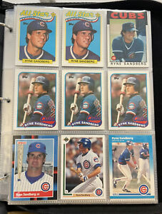 Ryne Sandberg 1989 Topps Tiffany card lot Upper Deck Chicago Cubs Hall of Famer