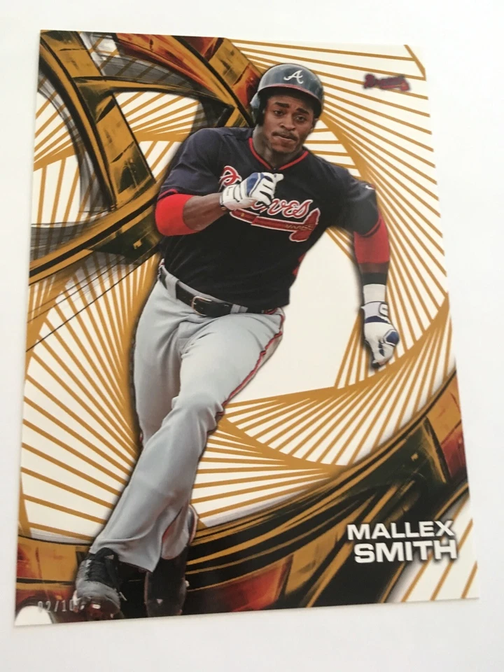 2016 Topps High Tek Jumbo 5x7 Mallex Smith RC Braves HTMS #’d 02/10 Gold - Image 1 of 1