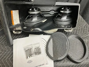 6x9 Quad Harley Saddlebag Speaker Mounting Ring Adapters w/GRILLS 1994-2013 - Picture 1 of 10