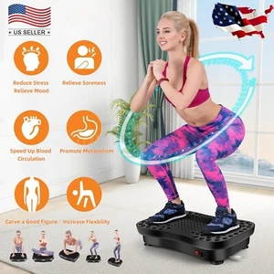 Waver Vibration Plate Exercise Machine Whole Body Fitness Vibrat Platform Music - Picture 1 of 20