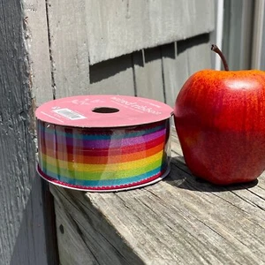Nueva cinta arco iris de alambre ancho de 25' - 1,5" LGBTQ Pride Crafts - Imagen 1 de 2