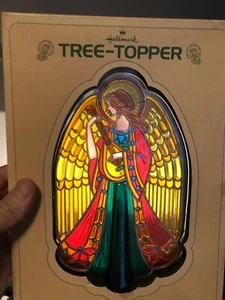 Punze Baumspitze, Vintage 1979 Engel, durchscheinendes Acryl - Bild 1 von 5