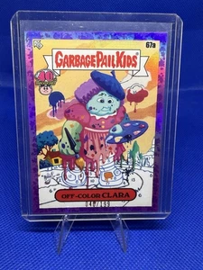 2025 Topps Garbage Pail Kids 40th Anniv 67a Off-Color Clara Fool's Purple /199 - Picture 1 of 2