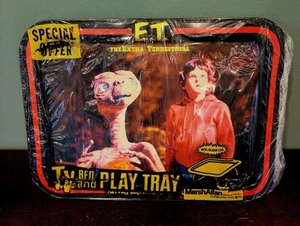 SEALED 1982 E.T. METAL TV PLAY TRAY Bed vtg 80s FOLDING LEGS table movie vintage - Picture 1 of 6