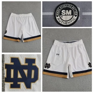 Notre Dame Irish Under Armour Basketball Practice Shorts Women's Small White  - Picture 1 of 15