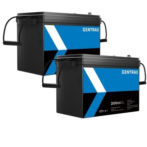 2Pcs 12V 200Ah Battery Lithium Iron Phosphate LiFePO4 Battery Solar Camping RV - Picture 1 of 12