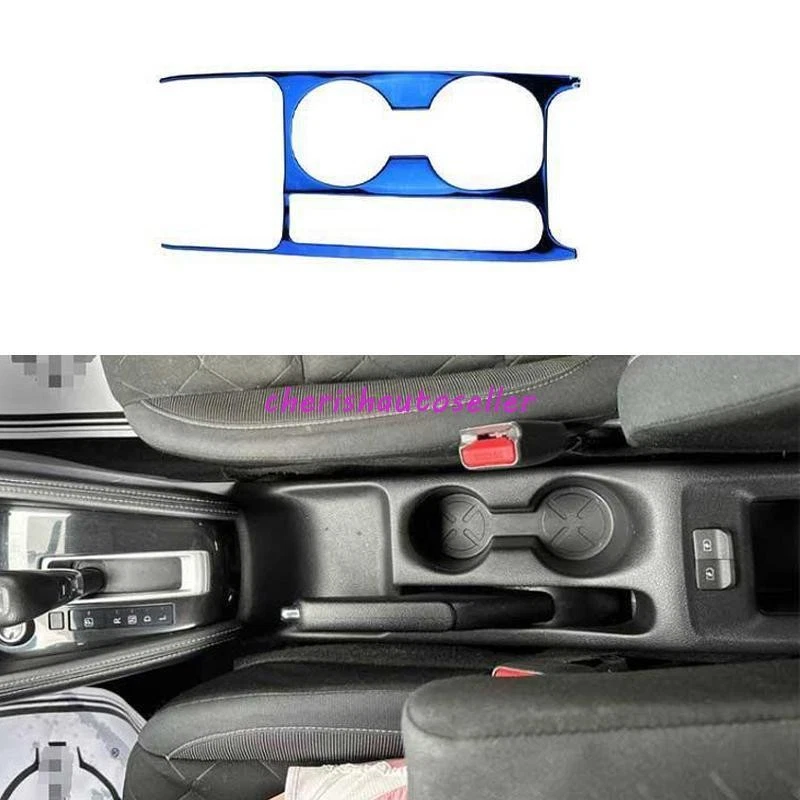 For Nissan Kicks 2017-2020 2024 Blue Steel Center Console Water Cup Holder Frame Foto 1 de 4