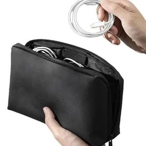 Große Kapazität Aufbewahrungstasche Kosmetiktasche Netzadapter Kopfhörer - Picture 1 of 14