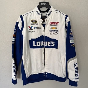 Vintage JH Design Nascar Jacke Herren 2XL Jimmy Johnson Blau Weiß RAR - Bild 1 von 7
