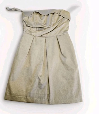 Vestido de novia dorado brillante para mujer David's sin tirantes Foto 1 de 4