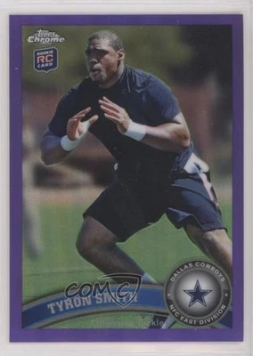 2011 Topps Chrome Retail Purple Refractor /499 Tyron Smith #38 Rookie RC - Image 1 of 2