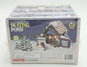 Wee Crafts Skating Pond Ready to Paint Kit Village Accessory NOS sealed - Picture 1 of 6