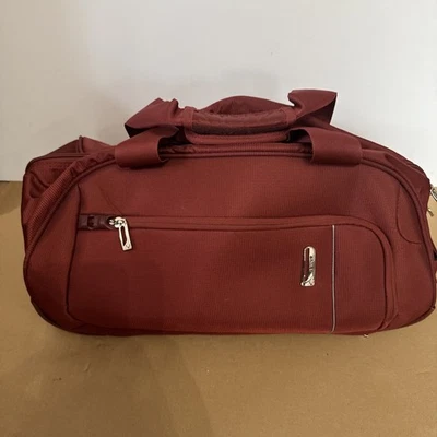 Antler Soft Shell Rolling Duffle Bag 2 Wheels Burgundy W/ Extendable Handle - Image 1 of 4