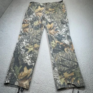 Cabela's Pants Men 36x31 Khakis Camo Mossy Oak Break Up Field Hunt Cargo Pockets - Picture 1 of 15