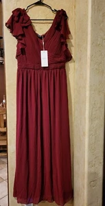 NEW-Ever Pretty. Plus Size 18 Sleeveless V-Neck Chiffon Semi Formal Maxi Dress - Picture 1 of 10