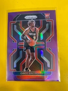 DA13484 2021-22 Panini Prizm Prizms Purple #291 Greg Brown III ROOKIE #53/99 - Bild 1 von 2