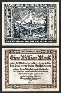 Germany, City Of Freiburg 1000000 Mark 1923, XF - Picture 1 of 3