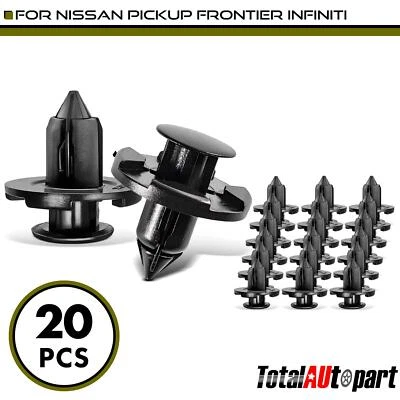 20x Bumper Fender Trim Panel Clips Retainer for Nissan Pickup INFINITI 8mm Nylon - Imagem 1 de 4