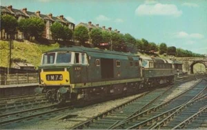 Eisenbahnpostkarte BR Hymek D7024 Klasse 33 D6578 Exeter Zentraldiesel Loco - Bild 1 von 1