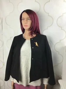 Oscar de la Renta Damen Swarovski Kristall Leopard Brosche Anstecknadel goldfarben Vintage - Bild 1 von 7