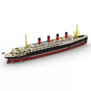 RMS Lusitania großes Dampfschiff Modell 1863 Teile Konstruktionsspielzeug Maßstab 1:400 - Bild 1 von 7