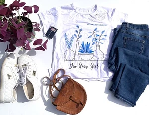 womens tops You Grow Girl Gardener Plant Lover Shirt Size M L XL XXL - Picture 1 of 5