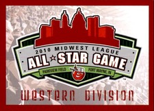 2010 Midwest League All-Stars #NNO Logo Header Card - NM Baseball Card