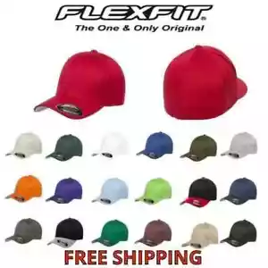 Cappello berretto baseball 6 pannelli Flexfit adulto lana pettinata twill tinta unita 6277 - Foto 1 di 6
