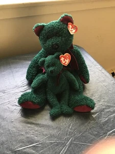 TY 2001 Holiday Teddy Bear Original BEANIE BABY And BUDDY Retired Gift 1st Buddy - Picture 1 of 11