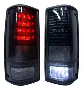 LED SMOKE Pair Tail Light 82-93 Chevrolet S10 91-93 GMC Sonoma 82-90 S15 Bk Trim - Picture 1 of 14