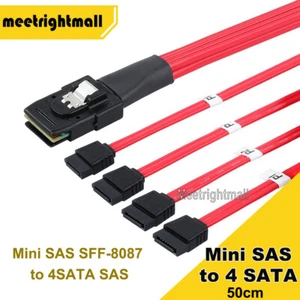 Mini SAS mSAS 36Pin SFF-8087 to 4 SATA 7pin Splitter Cable for HDD Hard Drive - Picture 1 of 10