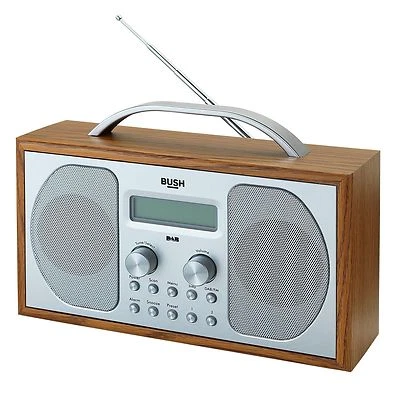 Bush Bluetooth DAB Radio Portable Wooden Design LCD Display 1507BT 7362325 N - Image 1 of 2