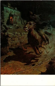 Postal artística de colección Boston MA Midnight Ride of Paul Revere por William Leigh - Imagen 1 de 2