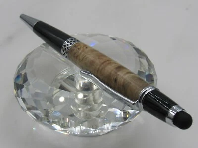 GORGEOUS HIGH QUALITY HANDMADE GATSBY BUCKEYE BURL WOOD TWIST BP PEN W/STYLUS - image 1 of 4