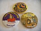 3 X Vintage Selfridges Father Christmas Badges / Pins Nursery Rhymes Dinosaurs