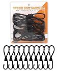 6 Inch Small Bungee Cord with Hooks Camping Accessories 6 10 Pack, Black 