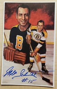 Schmidt, Milt Signed on 1992 Hockey Hall of Fame Legends of Hockey Card  #40 - Picture 1 of 2