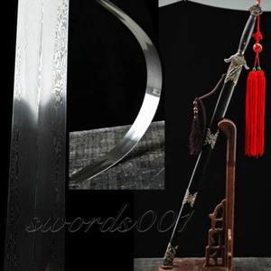 High Grade Ebony Kungfu Tai Chi Jian Damascus Steel Flexible Blade Chinese Sword - Picture 1 of 13