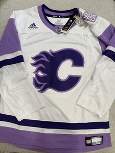 Calgary Flames Hockey Fights Cancer Adidas Hockey Trikot NHL Gr. 54 Authentic - Bild 1 von 7