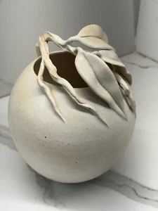 JARRÓN DE TERRACOTA VINTAGE FIRMADO E RIETZ. - Imagen 1 de 12