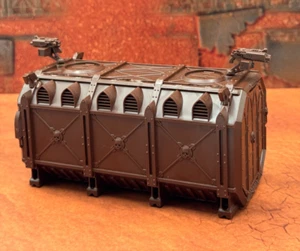 1x CONTENEUR BLINDÉ MUNITORUM CONSTRUIT paysage de terrain Warhammer 40K - Photo 1/2