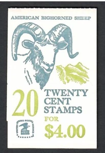 US Booklet # BK142 Plate # 14 , Big Horn Sheep , VF OG NH - I Combine S/H - Picture 1 of 1