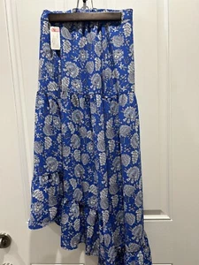 Vince Camuto Women's Plus Size Asymmetrical Paisley Tiered Maxi Skirt 1X NWT - Picture 1 of 5