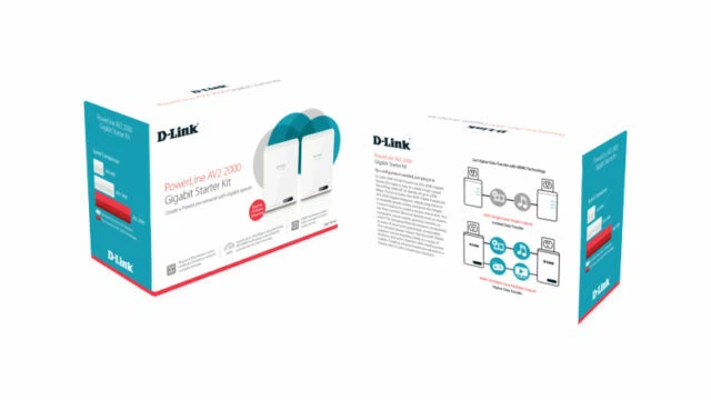 D-Link Powerline DHP-701AV AV2 2000 Gigabit Network Extender Kit