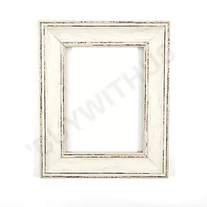 Shabby Chic Picture frame,photo frame poster frame Vintage White Distressed Matt - Picture 1 of 5